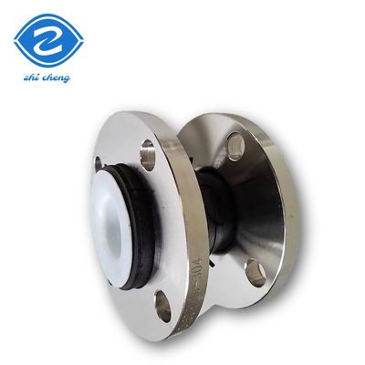 원형 머리 코드 Ss304 플랜지 연결 화학 파이프 라인 Epdm Ptfe 라인 고무 확장 관