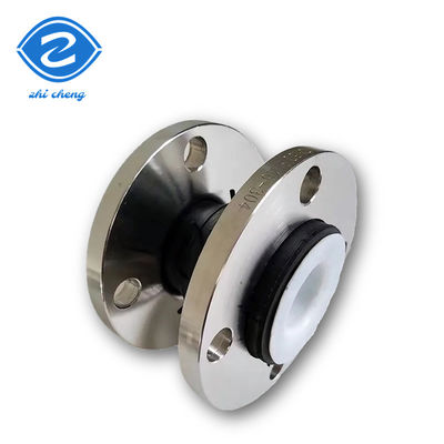 플랜지 연결 및 휘어질 수 있는 PTFE 가루 단일 구리 고무 확장 관